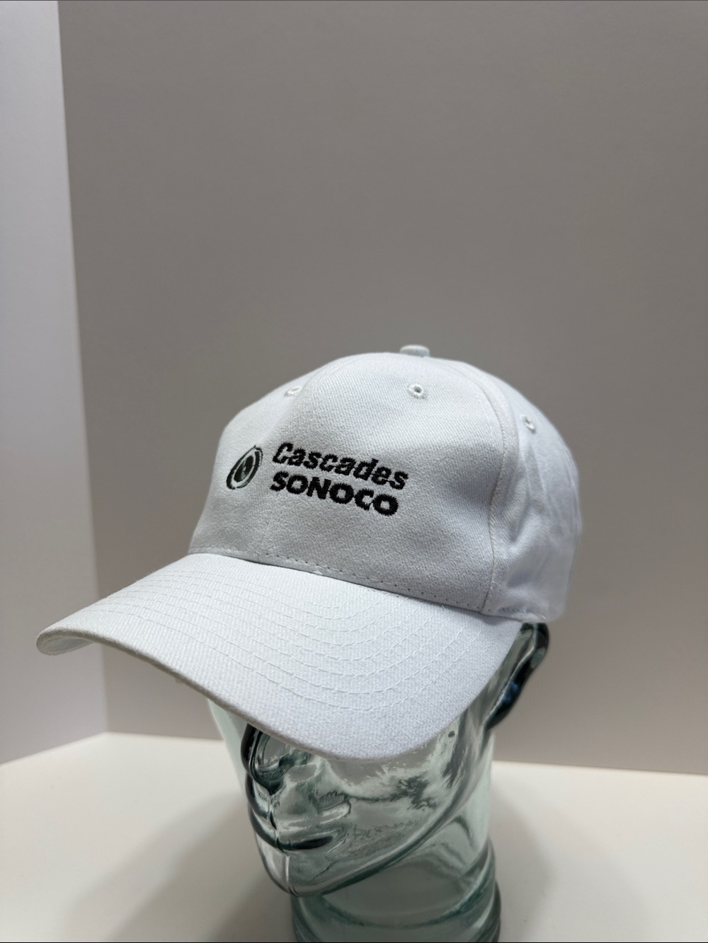 Cascades SONOCO Embroidered White Baseball Cap
